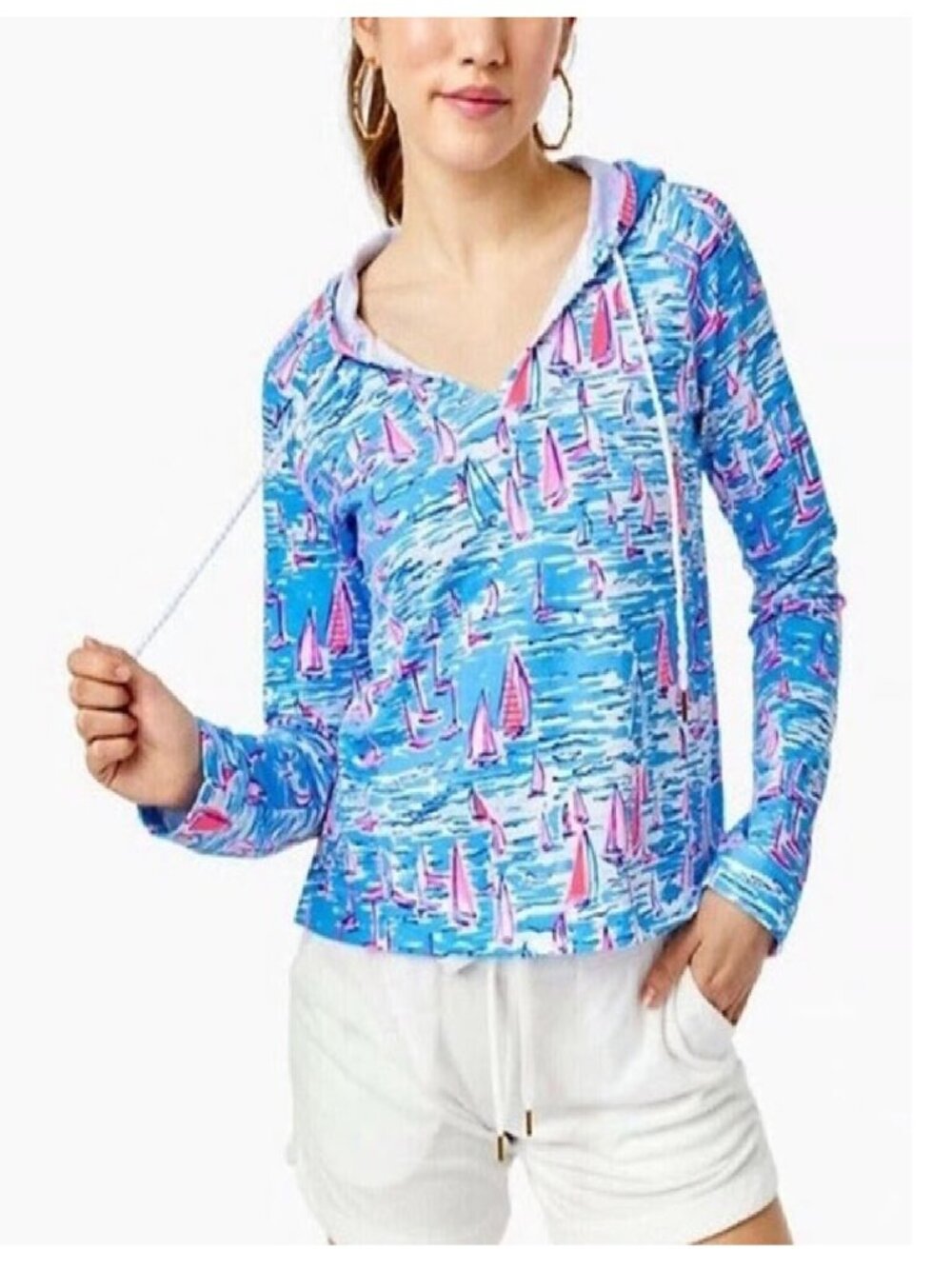 NWT Lilly Pulitzer Kiawah Sweatship Top Hoodie Boatylicious  Hoodie M
